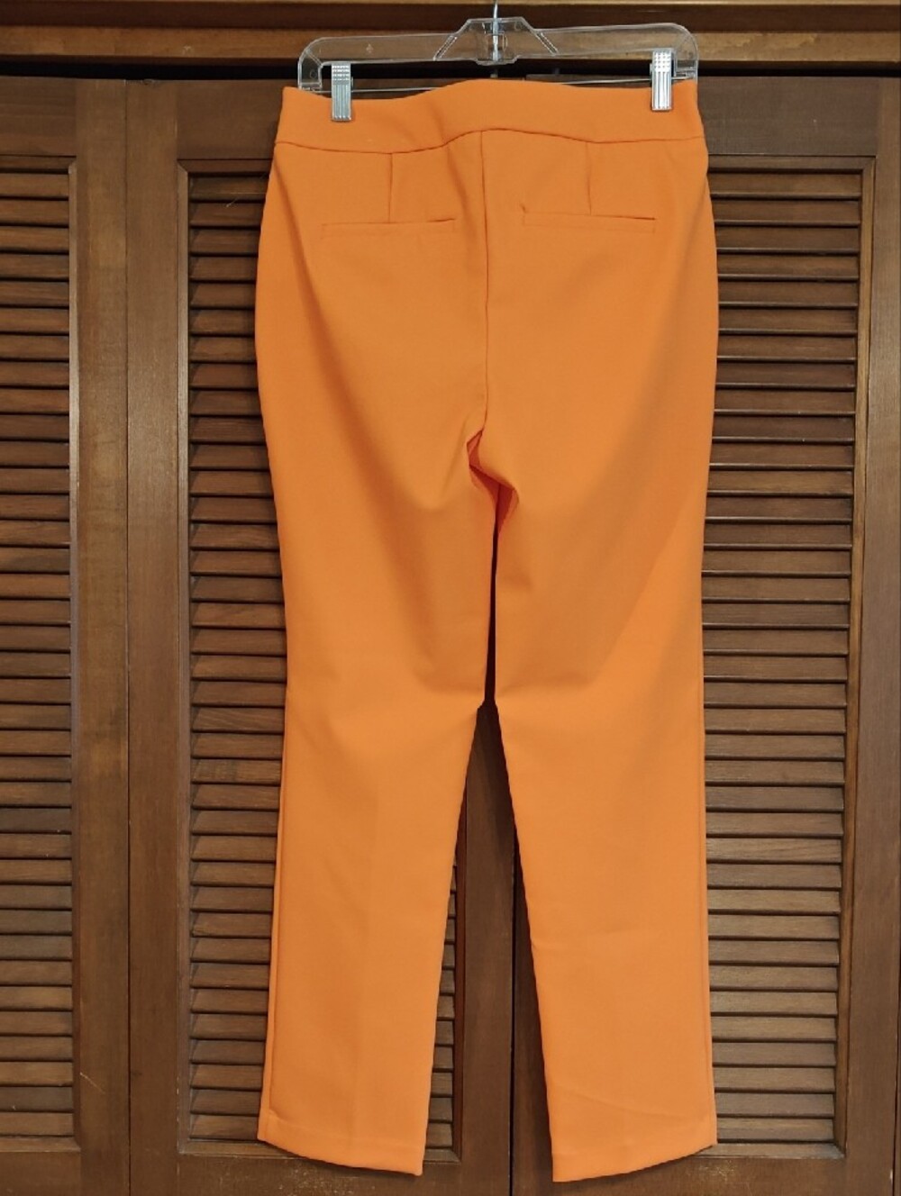 NWOT Rachel Zoe Cropped Straight-Leg Pants in Vibrant Orange - Picture 3 of 9